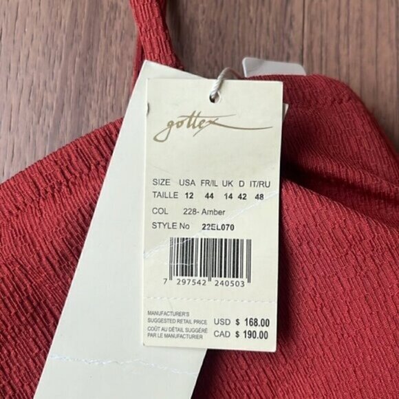 Gottex One Piece Swimsuit Size 12 NEW! - Picture 8 of 9